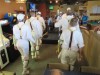 Braggarts dancing British Genediers at the pub